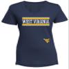 NCAA West Virginia Mountaineers Diva Women's Perfect Short Sleeve V-Neck Tee, Navy, X-Large view 1
