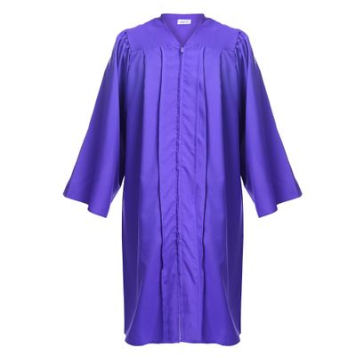 Newrara Unisex Premium Matte Graduation Gown Only (X-Small 42(4'9"-4'11"), Purple)