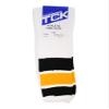 TCK Retro 3 Stripe Tube Socks (Black/Gold, Small) view 3