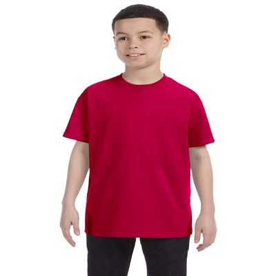 Gildan Big Boys Heavy Taped Neck Comfort Jersey T-Shirt, Garnet, L