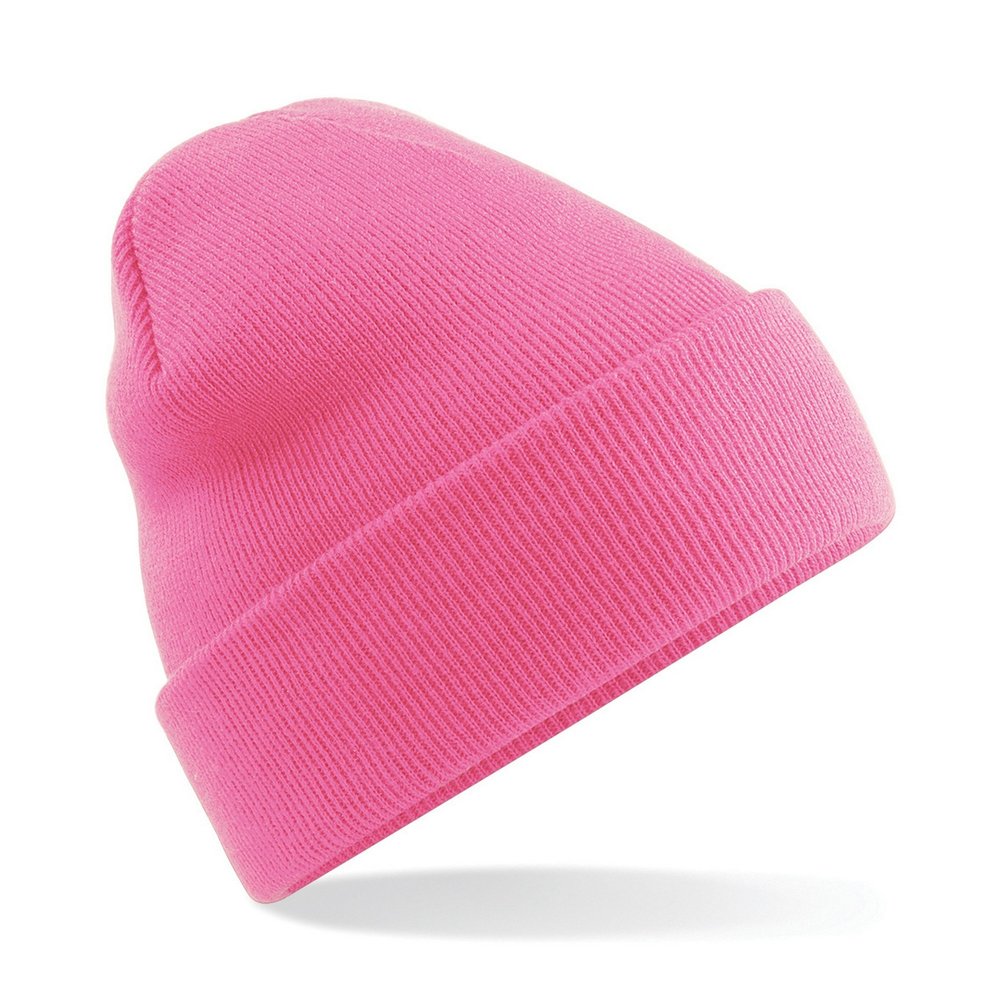 Beechfield Soft Feel Knitted Winter Hat (One Size) (True Pink)