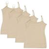 4 Pack Active Basic Women's Basic Tank Tops - Beige/Beige/Beige/Beige - Large view 1