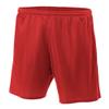 Adult XS Red 7" Poly Mesh Moisture Wicking Athletic Shorts view 1