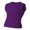 A4 Sportswear Purple Adult 2XL Muscle Tee No Sleeve Tank High Performance Compression Moisture Wicking Shirt view 1