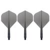 Condor Zero Stress Flight System - Standard Clear Black - Dart Flights Short