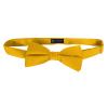 Solid Golden Yellow Bow Tie Men's Satin Pre-tied Formal Tuxedo Bow with Adjustable Band by K. Alexan view 2