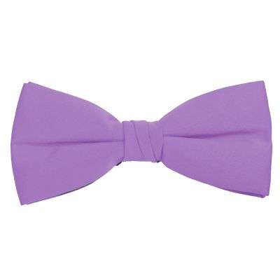 K. Alexander Solid Purple Bow Tie Men's Satin Pre-tied Formal Tuxedo Bow with Adjustable Band