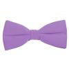 K. Alexander Solid Purple Bow Tie Men's Satin Pre-tied Formal Tuxedo Bow with Adjustable Band view 1