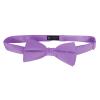 K. Alexander Solid Purple Bow Tie Men's Satin Pre-tied Formal Tuxedo Bow with Adjustable Band view 2
