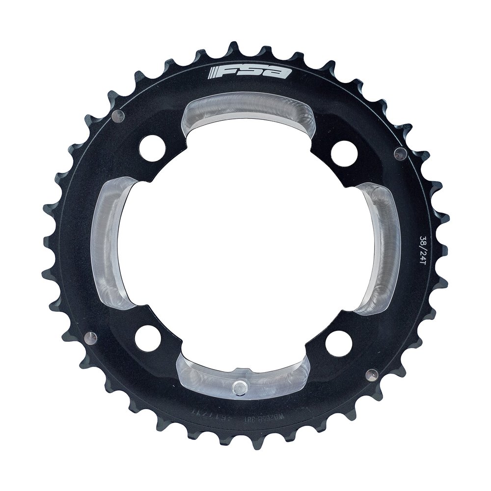 FSA Unisex's Pro MTB Chainring, Black, Size 104 x 38T