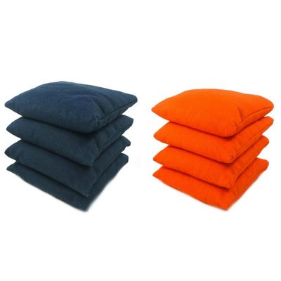 Get Outside Games 8 Classic Series Cornhole Bags All Weather/Weather Resistant (Navy Blue & Orange)