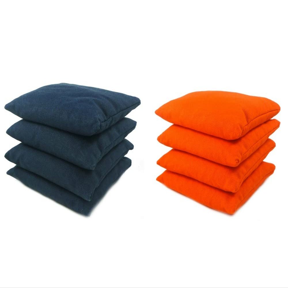 Get Outside Games 8 Classic Series Cornhole Bags  All Weather/Weather Resistant (Navy Blue & Orange)