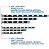 Dog Collar Seatbelt Buckle Polar Bear Repeat Black Blue Fade 11 to 17 Inches 1.0 Inch Wide view 3