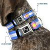 Dog Collar Seatbelt Buckle Colorado Flags Pastel 18 to 32 Inches 1.5 Inch Wide view 2