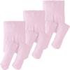 Monvecle 3 Pairs Girls' Kids Opaque Microfiber Dance Stockings School Uniform Footed Tights Pink 12-14 view 1