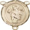 14K Gold Filled Saint Aedan of Ferns Rosary Centerpiece Medal, 3/4 Inch view 1