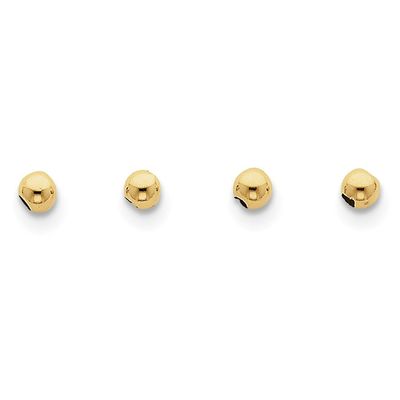 CoutureJewelers 10k Set of 4-4mm Spacer Beads