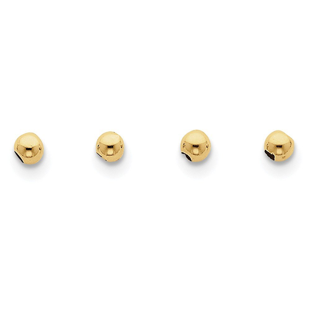 CoutureJewelers 10k Set of 4-4mm Spacer Beads