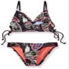 Hobie Girls' Part Your Swirl Two Piece Midkini Hipster Swimsuit, Multi, 7 view 1