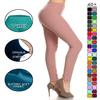 Leggings Depot Womens 1" Waistband High Waisted Solid Leggings Pants (Full Length, Mauve, One Size) view 3