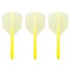 Darts Corner Condor Integrated Flight & Stem - Zero Stress - Small - Long Clear Yellow - 1 Set (3)