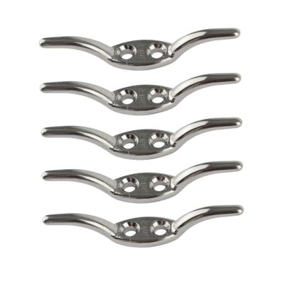 AB Tools Rope Cleat 2-1/2" Stainless Steel Marine Grade 5 Pack 316 Boat Washing Line DK77