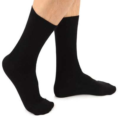 davido Mens Socks crew made in italy 100% cotton 8 pairs (9-11, black)