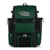 Boombah Superpack Bat Pack -Backpack Version (no wheels) - Holds up to 4 Bats - Black/Dark Green - For Baseball or Softball view 1