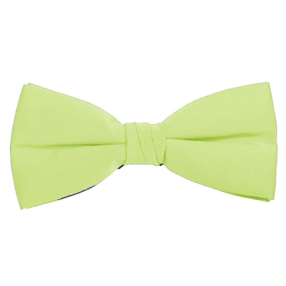 K. Alexander Solid Pear Green Bow Tie Men's Satin Pre-tied Formal Tuxedo Bow with Adjustable Band
