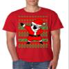 ALLNTRENDS Men's T Shirt Dabbing Santa Ugly Christmas Cool Xmas Tee (2XL, Red) view 1