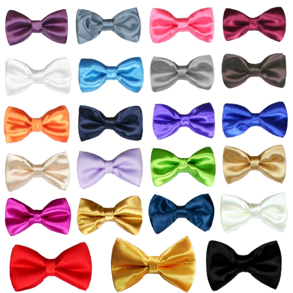 Classic Party Formal Tuxedo Suits Baby Boy Kid Men Satin Colors Bow Tie SM-XL (Extra Large (Adult), Navy)