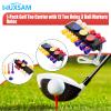 1Pcs Outdoor Golf Tee Holder Carrier 12 Wooden Golf Ball Tees+3 Ball Markers+Keychain view 3