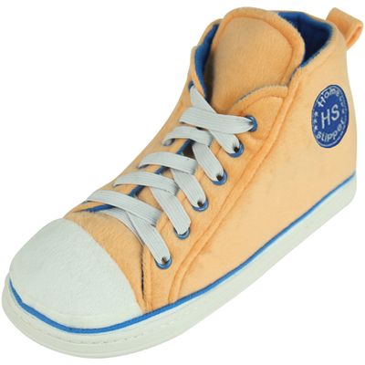 Home Slipper Mens Winter Warm Cozy Fleece High-Top Indoor Outdoor House Room Cute Fashion Sneakers Boot Slippers Shoes,Orange,US 7