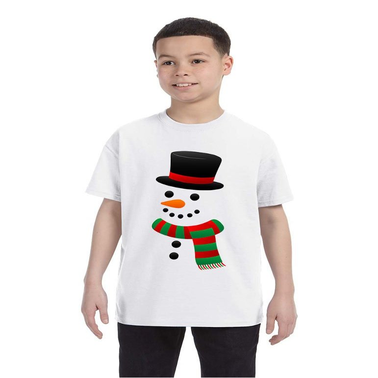 ALLNTRENDS Kids T Shirt Snowman Ugly Christmas Xmas Gift Cool Holiday Top (L, White)