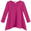 City Threads Sharkbite Shark Bite Girls Long Sleeve Tshirt Dress - Casual Everyday Cute Top Tunic Blouse Soft Natural Cotton Perfect for Sensitive Skin SPD Sensory Friendly, Hot Pink, 6 view 1