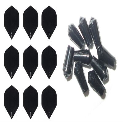 3 Sets of Ruthless R4X (Standard/Slim/Pear/Kite) Dart Flights Plus 3 Sets of Black Nylon Dart Flight Protectors (Black Standard)