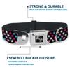 Dog Collar Seatbelt Buckle Mini Stars Black Pink Blue White 11 to 17 Inches 1.0 Inch Wide view 4