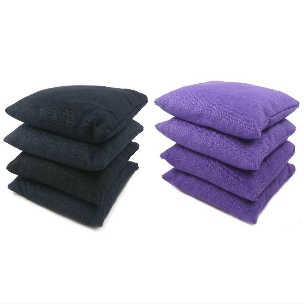 Get Outside Games 8 Classic Series Cornhole Bags  All Weather/Weather Resistant (Black & Purple)