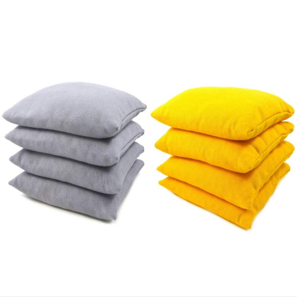Get Outside Games 8 Classic Series Cornhole Bags  All Weather/Weather Resistant (Gray & Yellow)