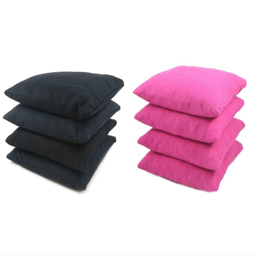 Get Outside Games 8 Classic Series Cornhole Bags  All Weather/Weather Resistant (Black & Hot Pink)
