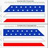 USA Flag Fender Hash Mark Bars Vinyl Racing Stripes Graphic Decals (Fits Chevy Corvette C7 Stingray) Both Sides - Red, White & Blue view 2