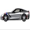 USA Flag Fender Hash Mark Bars Vinyl Racing Stripes Graphic Decals (Fits Chevy Corvette C7 Stingray) Both Sides - Red, White & Blue view 4