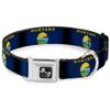 Dog Collar Seatbelt Buckle Montana Flags2 9 to 15 Inches 1.0 Inch Wide view 1