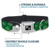 Dog Collar Seatbelt Buckle St Pats Clovers Scattered3 Greens 9 to 15 Inches 1.0 Inch Wide view 4