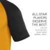 Augusta Sportswear Youth Wicking Short Sleeve Baseball Jersey Gold/Black S view 3