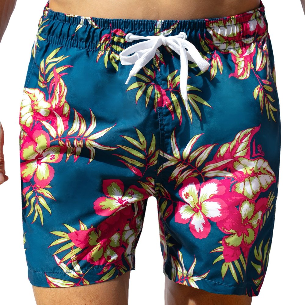 Kanu Surf Men's Monaco Swim Trunks (Regular & Extended Sizes), Grenada Denim Blue, Large