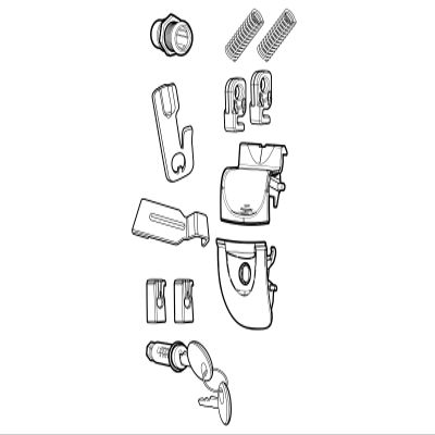 D1b341mar - Replacement Lock for sh33 Boot, Taglia unica, Black