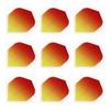 Retreiver 3 Sets of Vignette Transparent Standard Dart Flights Plus 3 Sets of Black Nylon Dart Flight Protectors (Orange Fad) view 2