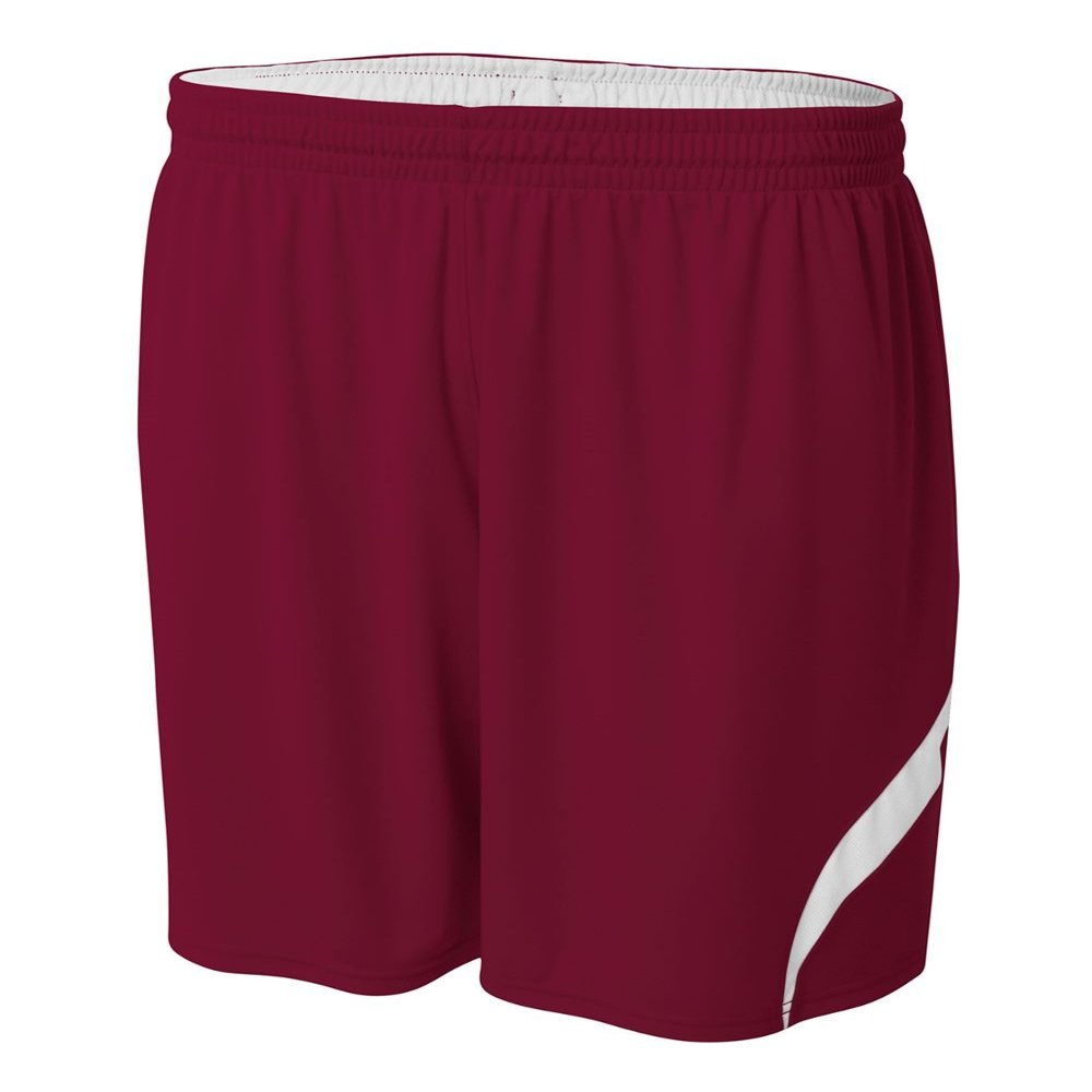 A4 Sportswear Maroon/White Adult XL Reversible Shorts