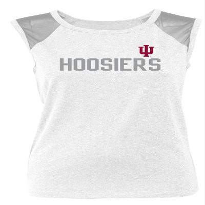 Camp David Sleeveless Mesh Panel Tee, Xx-Large, White,Indiana Hoosiers
